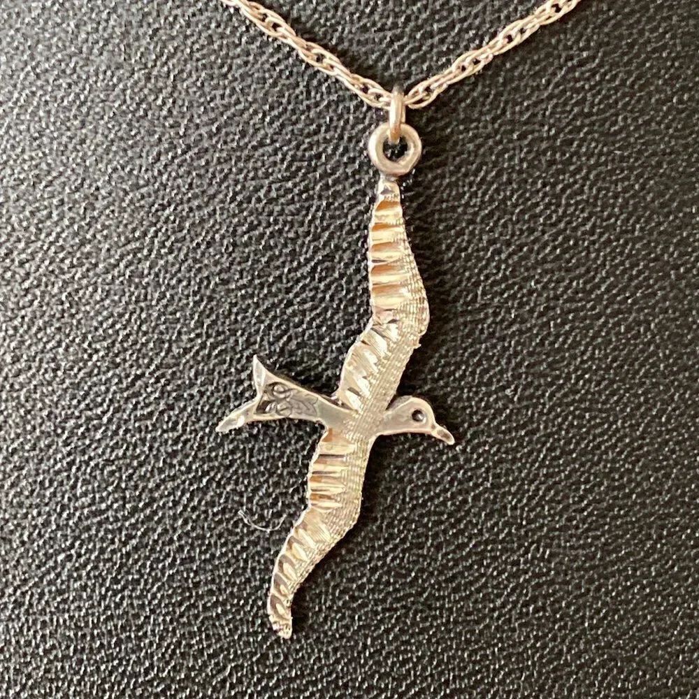 Sterling silver bird necklace